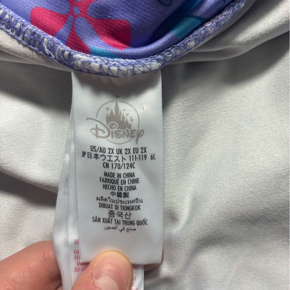 Like New Official Disney Lilo and Stitch Floral Plus Sized Swim Skort Size 2X - Picture 5 of 9